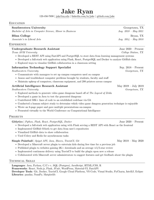 Resume preview